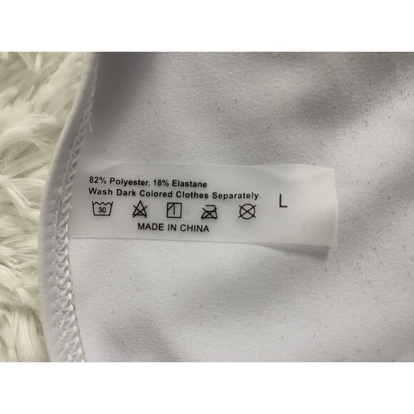 SweatyRocks Womens Three Piece Swimsuit Leaf Print Wrap Halter Top Shorts Size L - Picture 10 of 11